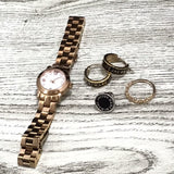 Marc Jacobs Amy White Dial Rose Gold Steel Strap Watch for Women - MBM3227 Authentic Buy Shop Now