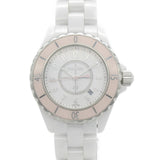 Chanel J12 Quartz Diamonds Pink Dial White Steel Strap Watch for Women - J12 H5513 Authentic Buy Shop Now