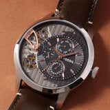 Fossil Townsman Automatic Black Dial Brown Leather Strap Watch for Men - ME1163 Authentic Buy Shop Now