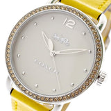 Coach Delancey White Dial Yellow Leather Strap Watch for Women - 14502882 Authentic Buy Shop Now