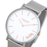 Coach Perry White Dial Silver Mesh Bracelet Watch for Women - 14503124 Authentic Buy Shop Now