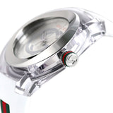 Gucci Sync XXL White Dial White Rubber Strap Watch For Men - YA137102 Authentic Buy Shop Now