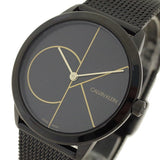 Calvin Klein Minimal Black Dial Black Mesh Bracelet Watch for Women - K3M224X1 Authentic Buy Shop Now