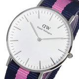 Daniel Wellington Classic Winchester White Dial Two Tone Nylon Strap Watch For Women - DW00100049 Authentic Buy Shop Now
