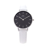 Daniel Wellington Classic Petite Bondi Black Dial White Leather Strap Watch for Women - DW00100286 Authentic Buy Shop Now