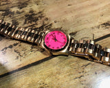 Marc Jacobs Henry Dinky Pink Dial Rose Gold Steel Strap Watch for Women - MBM3203 Authentic Buy Shop Now