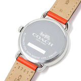 Coach Delancey White Dial Orange Leather Strap Watch for Women - 14502880 Authentic Buy Shop Now
