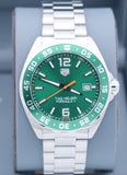 Tag Heuer Formula 1 Quartz Green Dial Silver Steel Strap Watch for Men - WAZ1017.BA0842 Authentic Buy Shop Now