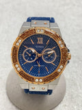 Guess Limelight Quartz Analog Blue Dial Blue Denim Strap Watch For Women - W0775l10 Authentic Buy Shop Now