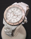 Chanel J12 Quartz Diamonds Ceramic White Dial White Steel Strap Watch for Women - J12 H4466 Authentic Buy Shop Now