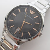 Emporio Armani Renato Quartz Grey Dial Silver Steel Strap Watch For Men - AR2514 Authentic Buy Shop Now
