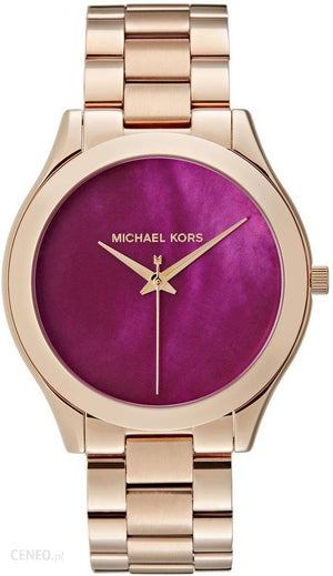 Michael Kors Runway Pink Dial Rose Gold Steel Strap Watch for Women - MK3550 Authentic Buy Shop Now