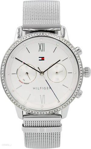 Tommy Hilfiger Blake Diamonds Silver Dial Silver Mesh Bracelet Watch for Women - 1782301 Authentic Buy Shop Now