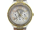 Guess Viva Diamonds Silver Dial Two Tone Steel Strap Watch for Women - W0111L5 Authentic Buy Shop Now