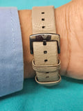 Emporio Armani Luigi Beige Dial Beige Leather Strap Watch for Men - AR11116 Authentic Buy Shop Now