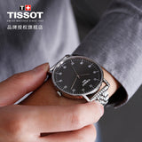 Tissot Everytime Large Black Dial Silver Mesh Bracelet Watch For Men - T109.610.11.077.00 Authentic Buy Shop Now
