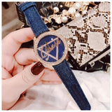 Guess Little Flirt Quartz Blue Dial Blue Leather Strap Watch For Women - W0456L6 Authentic Buy Shop Now