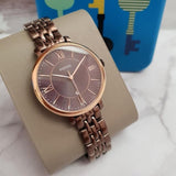 Fossil Jacqueline Brown Dial Brown Steel Strap Watch for Women - ES4275 Authentic Buy Shop Now