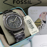 Fossil Machine Chronograph Grey Dial Grey Steel Strap Watch for Men - FS5172 Authentic Buy Shop Now