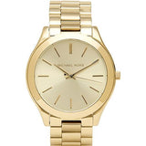 Michael Kors Slim Runway Gold Dial Gold Stainless Steel Strap Watch for Women - MK3179 Authentic Buy Shop Now
