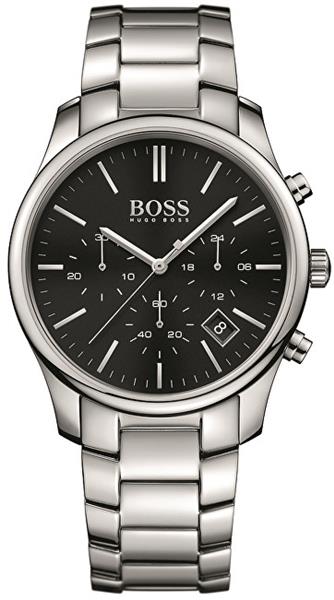 Hugo Boss Commander Black Dial Silver Steel Strap Watch for Men - 1513433 Authentic Buy Shop Now