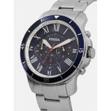 Fossil Grant Sport Chronograph Blue Dial Silver Steel Strap Watch for Men - FS5238 Authentic Buy Shop Now