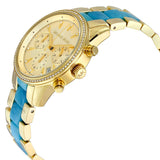 Michael Kors Ritz Gold Dial Two Tone Steel Strap Watch for Women - MK6328 Authentic Buy Shop Now