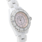 Chanel J12 Quartz Diamonds Pink Dial White Steel Strap Watch for Women - J12 H5513 Authentic Buy Shop Now