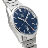 Tag Heuer Carrera Twin Time Blue Dial Silver Steel Strap Watch for Men - WBN201A.BA0640 Authentic Buy Shop Now