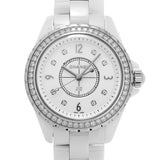 Chanel J12 Quartz Diamonds White Dial White Steel Strap Watch for Women - J12 H3110 Authentic Buy Shop Now