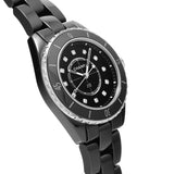 Chanel J12 Quartz Diamonds Black Dial Black Steel Strap Watch for Women - J12 H5701 Authentic Buy Shop Now