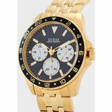 Guess Odyssey Multifunction Black Dial Gold Steel Strap Watch For Men - W1107G4 Authentic Buy Shop Now