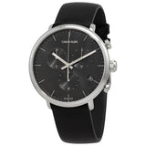 Calvin Klein High Noon Chronograph Black Dial Black Leather Strap Watch for Men - K8M271C1 Authentic Buy Shop Now