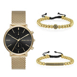 Michael Kors Jaryn Black Dial Gold Steel Strap Watch for Men - MK8503 Authentic Buy Shop Now