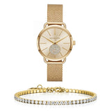 Michael Kors Portia Gold Dial Gold Mesh Bracelet Watch for Women - MK3844 Authentic Buy Shop Now