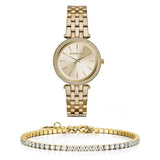 Michael Kors Darci Gold Dial Gold Steel Strap Watch for Women - MK3430 Authentic Buy Shop Now