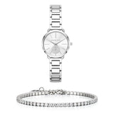 Michael Kors Portia Quartz Silver Dial Silver Steel Strap Watch For Women - MK3837 Authentic Buy Shop Now