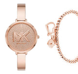 Michael Kors Charley Quartz Crystals Rose Gold Dial Rose Gold Steel Strap Watch For Women - MK4433 Authentic Buy Shop Now