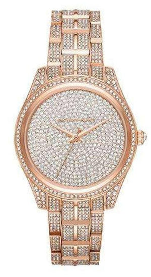 Michael Kors Lauryn Crystals Rose Gold Dial Rose Gold Steel Strap Watch For Women - MK3931 Authentic Buy Shop Now