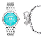 Michael Kors Darci Mother of Pearl Blue Dial Silver Steel Strap Watch for Women - MK3515 Authentic Buy Shop Now