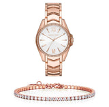 Michael Kors Whitney Quartz White Dial Rose Gold Steel Strap Watch For Women - MK6694 Authentic Buy Shop Now
