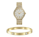 Michael Kors Kerry Crystals Gold Dial Gold Steel Strap Watch For Women - MK3360 Authentic Buy Shop Now