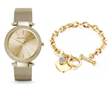 Michael Kors Darci Gold Dial Gold Mesh Bracelet Watch for Women - MK3368 Authentic Buy Shop Now