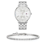 Tommy Hilfiger Jenna Quartz White Dial Silver Steel Strap Watch for Women - 1782068 Authentic Buy Shop Now