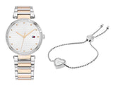 Tommy Hilfiger Lynn Quartz White Dial Two Tone Steel Strap Watch For Women - 1782236 Authentic Buy Shop Now