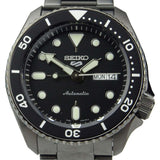 Seiko 5 Sports Automatic Black Dial Black Steel Strap Watch For Men - SRPD65K1 Authentic Buy Shop Now