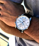 Hugo Boss Navigator White Dial Brown Leather Strap Watch for Men - 1513495 Authentic Buy Shop Now