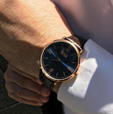 Hugo Boss Jackson Blue Dial Black Leather Strap Watch for Men - 1513371 Authentic Buy Shop Now