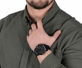 Michael Kors Lexington Chronograph Black Dial Black Steel Strap Watch For Men - MK8591 Authentic Buy Shop Now