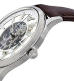 Emporio Armani Meccanico White Dial Brown Leather Strap Watch For Men - AR1946 Authentic Buy Shop Now